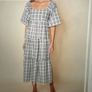 Faithful the Brand Plaid Puff Sleeve Dress